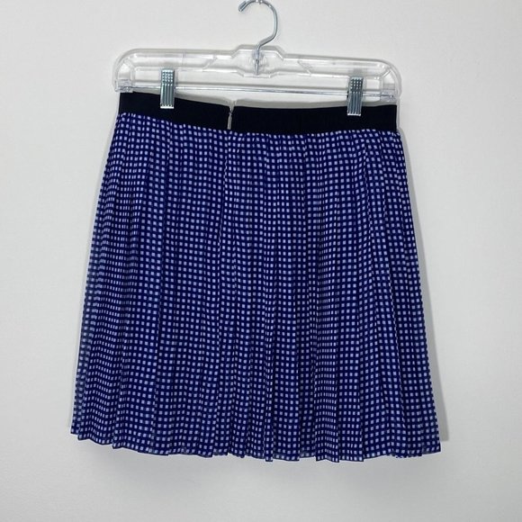 Armani Exchange Window Pane Blue Skirt NWT S - Picture 2 of 4